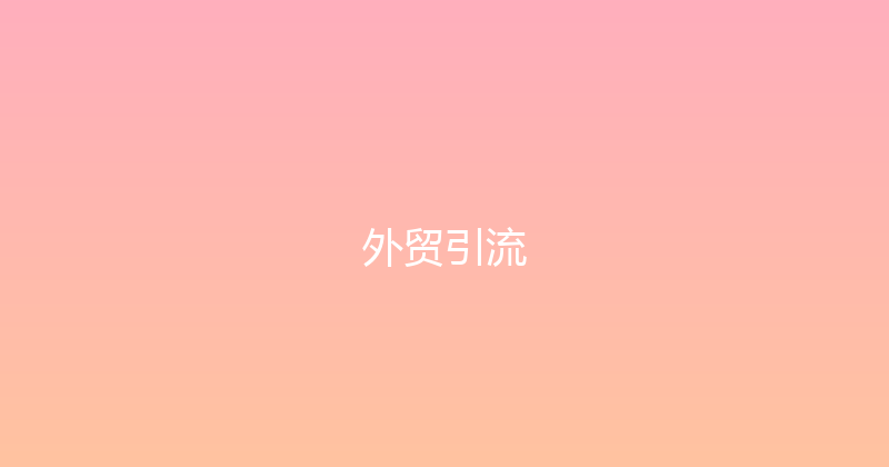 外贸引流 封面图