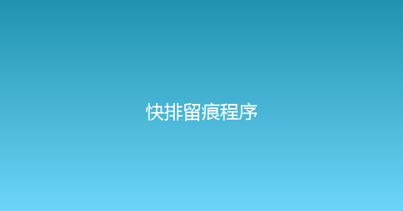 快排留痕程序 封面图