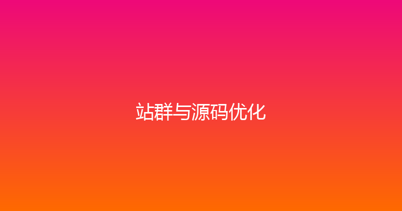 站群与源码优化 封面图