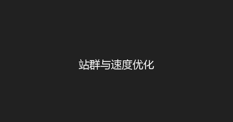 站群与速度优化 封面图