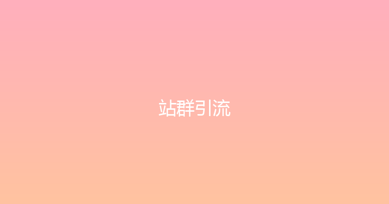 站群引流 封面图